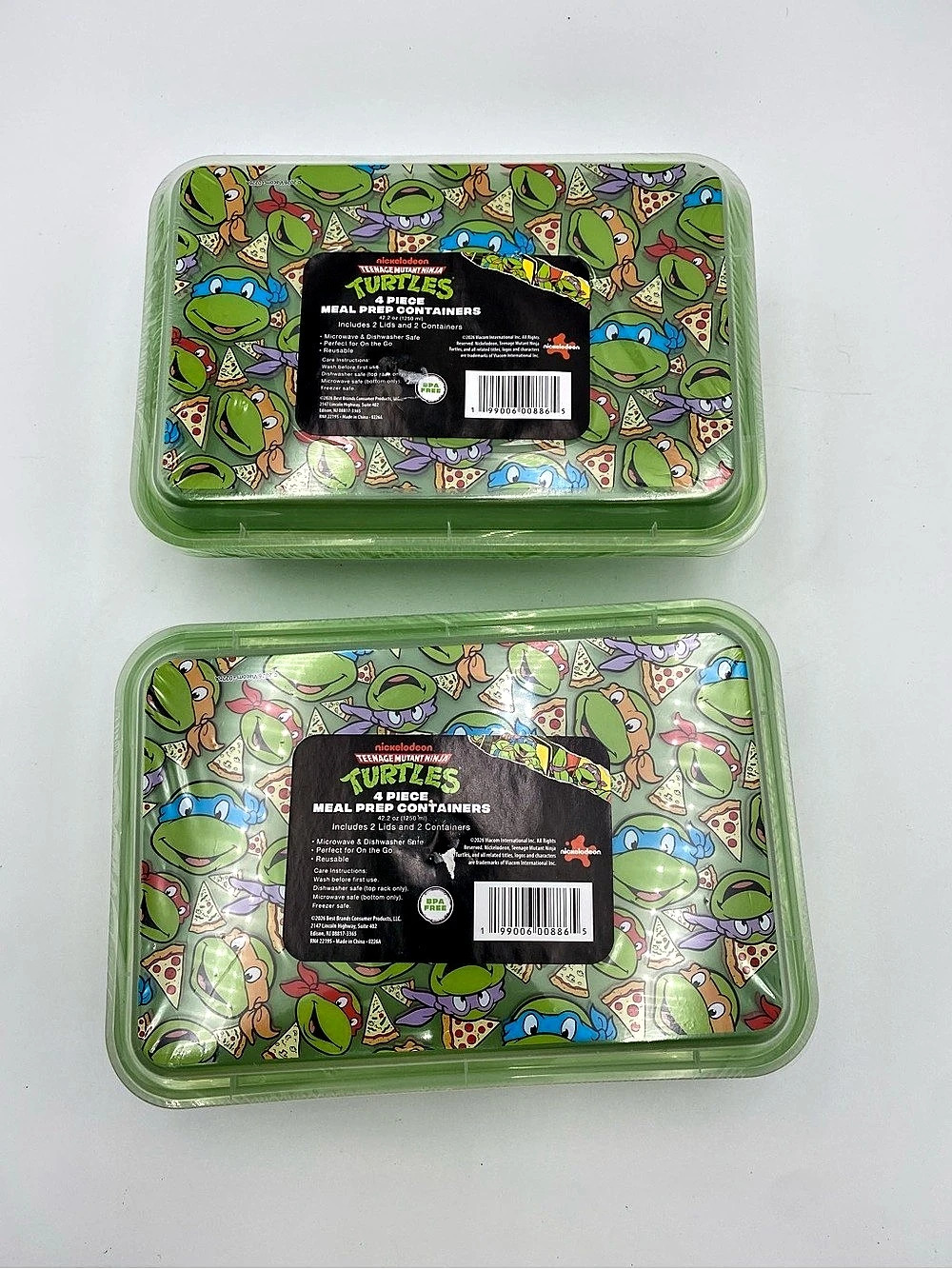 Nickelodeon Teenage Mutant Ninja Turtles 4 Piece Meal Prep Containers Meal Prep